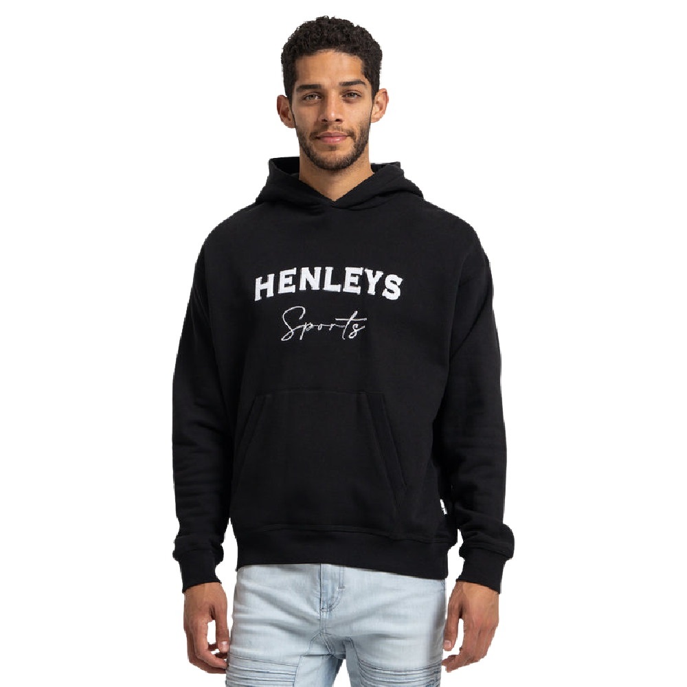 HENLEYS CLUB HOODED SWEATER BLACK