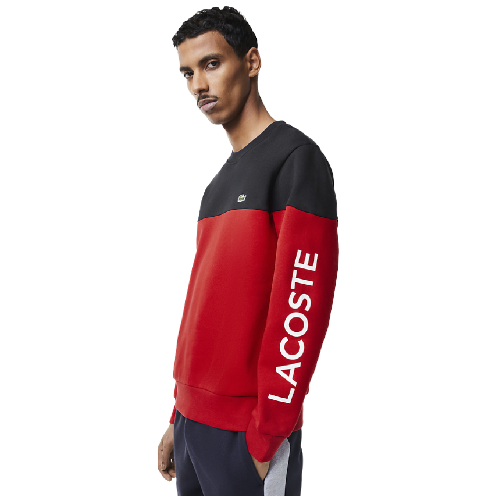 Sweat lacoste color block hot sale